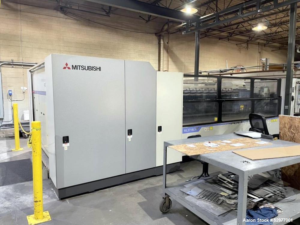 Used Mitsubishi 3718 LVP CO2 Laser – 4000W | 72" x 144" Cutting Table | Rotary Axis & Tube Cutting