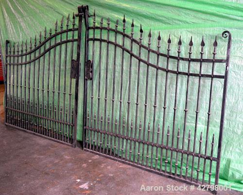 Used- Wrought Iron Gates.  Set Consisting Of: (2) Gates, each approximate 80" wide x 84" tall.