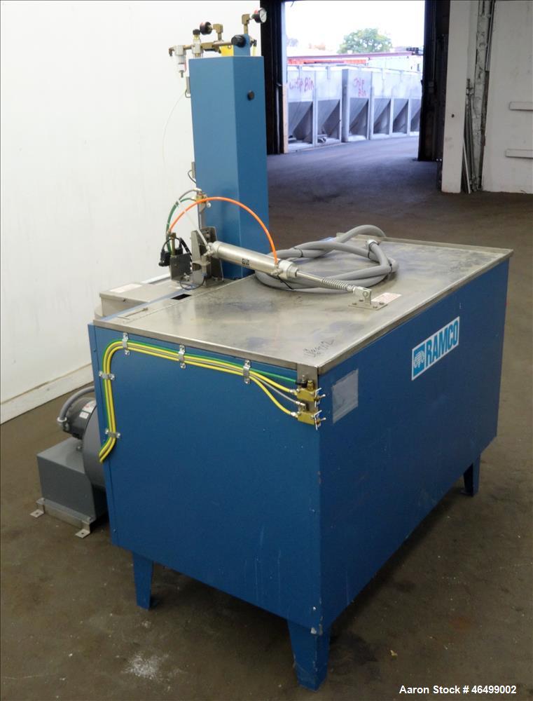 Used Ramco Equipment Migi-Kleen Parts Dryer, Model MK48EBSS, 304 Stainless Steel. 150 Pound capacity, heating rated 18 kw. Working zone 46" long x 21" wide x 16" deep, internal tank 48" long x 26" wi...