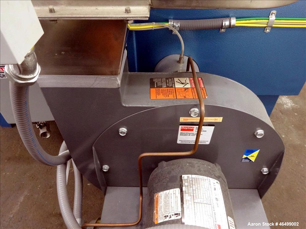 Used Ramco Equipment Migi-Kleen Parts Dryer, Model MK48EBSS, 304 Stainless Steel. 150 Pound capacity, heating rated 18 kw. Working zone 46" long x 21" wide x 16" deep, internal tank 48" long x 26" wi...