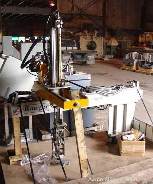 Used- Ranger Robot. Designed as a part removal and insert loading robot for an injection molding machine. Originally designe...