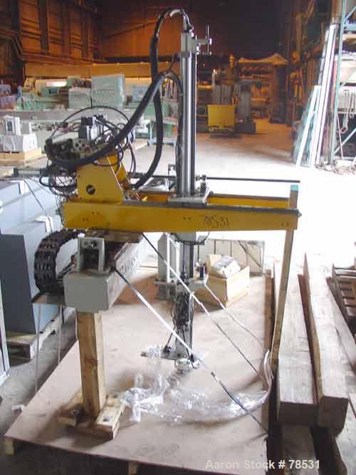 Used- Ranger Robot. Designed as a part removal and insert loading robot for an injection molding machine. Originally designe...