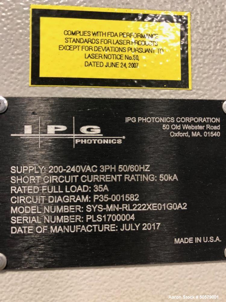 Used IPG Photonics Compact Fiber Laser System with Bar Feeder