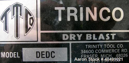 Used- Trinity Tool Company Dry Blast Sandblast Cabinet, model 48X48SL/DELUXE, carbon steel. 48" wide x 48" deep work area. L...