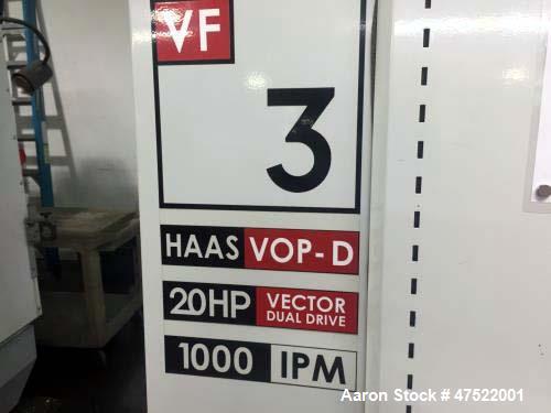 Used 2005 Haas VF-3 Vertical Machining Center. Specifications: Control: Haas, Table size 48" x 18", max table load 3,500 lbs., X-axis travel 40", Y-axis travel 20", Z-axis travel 25". Rapid traverse ...