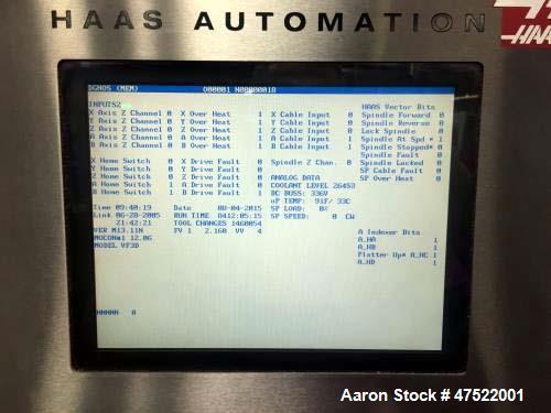 Used 2005 Haas VF-3 Vertical Machining Center. Specifications: Control: Haas, Table size 48" x 18", max table load 3,500 lbs., X-axis travel 40", Y-axis travel 20", Z-axis travel 25". Rapid traverse ...