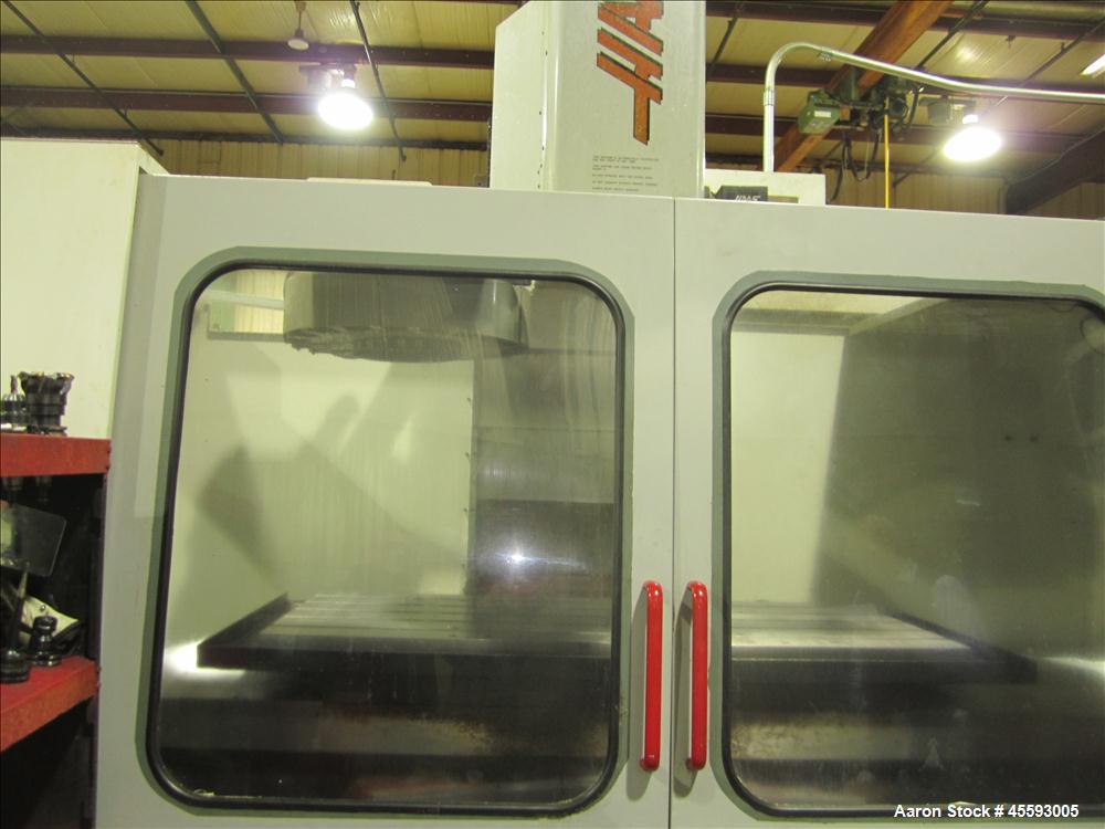 Used-1998 Haas model VF-6 vertical machining centre, (20) station tool changer, 30" x 60" table, 20 HP Vector drive, CNC con...