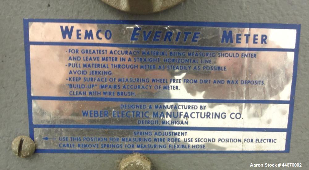 Used Wemco 3100 HD Series Coiling Machine. Approximate 18” standard coiler, 700 meter, 31” turntable with small wire cone assembly. Maximum pulling capacity 3000 pounds. Foot pedal controller. Driven...