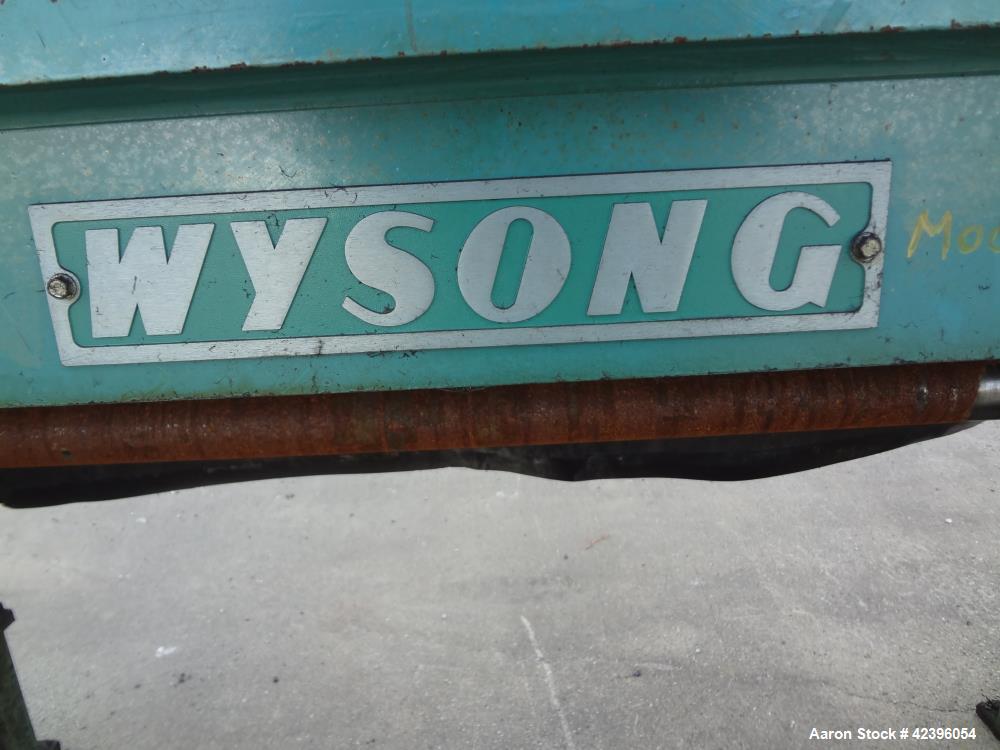 Used- Wysong Power Squaring Shear, Carbon Steel. 72" Wide Cutting Length. Driven by a 5hp, 3/60/230/460 volt, 1740 rpm motor...