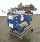 Used Pandjiris Welding Positioner, Model 15-4. Approximate 1,500 pound capacity 4” overhung from face of table, swing radius 20” at 90 degree tilt, rotational speed from 0.08 to 1.60 rpm, tilt range ...
