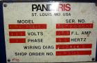 Used Pandjiris Welding Positioner, Model 15-4. Approximate 1,500 pound capacity 4” overhung from face of table, swing radius 20” at 90 degree tilt, rotational speed from 0.08 to 1.60 rpm, tilt range ...