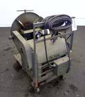 Used Ransome Welding Positioner, Size 5-HT. Approximate 500 pound capacity, foot pedal, and pendant control. Mounted on a frame with casters.