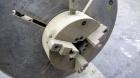 Used Ransome Welding Positioner, Size 5-HT. Approximate 500 pound capacity, foot pedal, and pendant control. Mounted on a frame with casters.