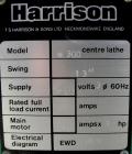Used Harrison Center Lathe, model M300.