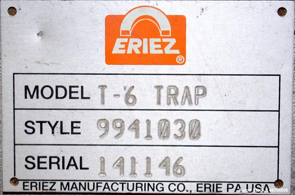 Used Eriez Magnetic Ferrous Trap, Model T-6, 304 Stainless Steel.