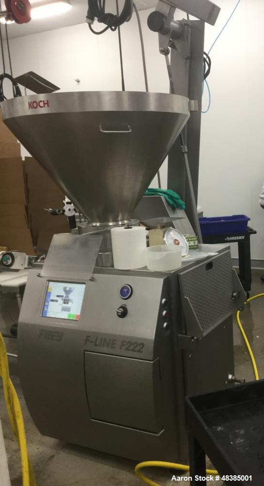Used Frey Vacuum Stuffer, Model F-222. Stainless steel.