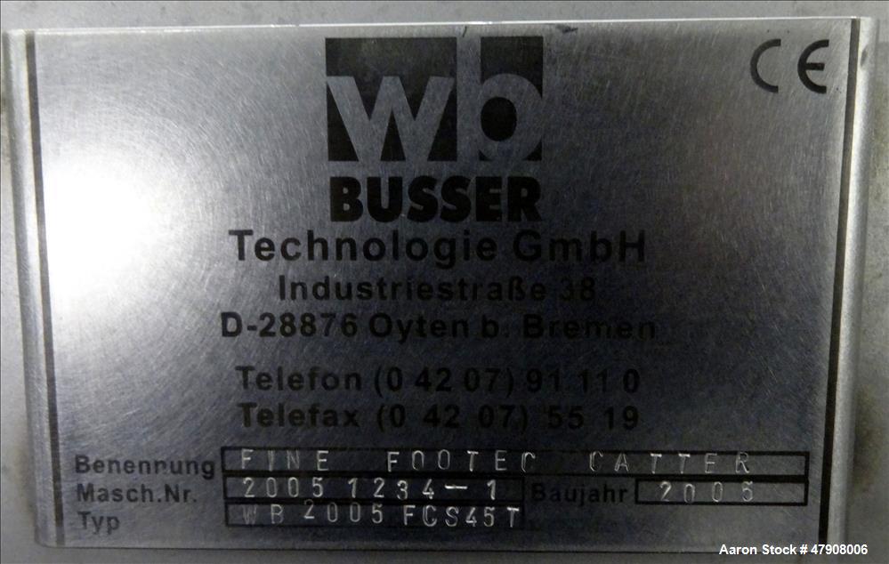 WB Busser Meat Emulsifier