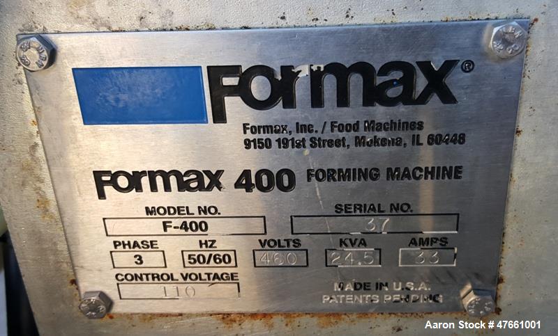 Used- Formax F 400 Forming Machine.