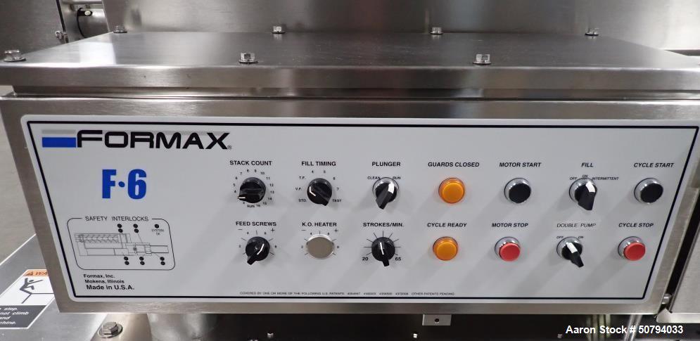 Used Formax F-6 Patty Forming Machine, Model F-6