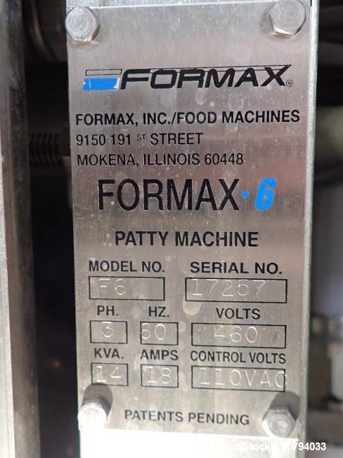 Used Formax F-6 Patty Forming Machine, Model F-6