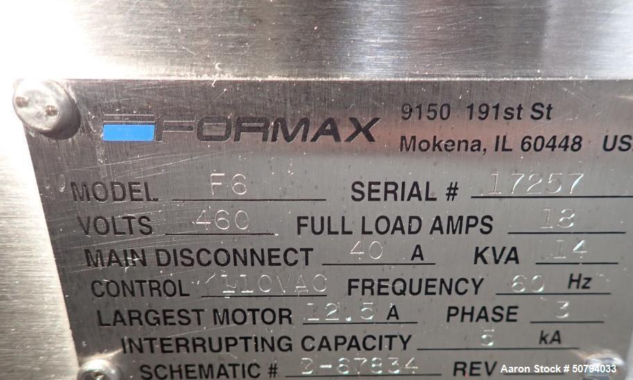 Used Formax F-6 Patty Forming Machine, Model F-6