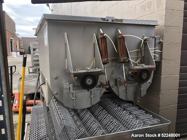 Used Griffith G-37.5/2 Ribbon Blender – 1500 lb Stainless Dual Shaft, Hydraulic Discharge, Load Cells