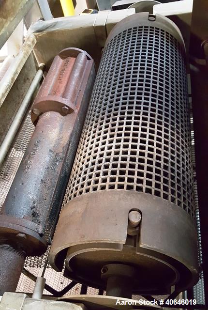 Used Heat & Control Rotary Brander. Continuously brand grill marks to the top of products. 20" wide stainless steel mesh conveyor belt, 27" in hood chamber, 63" overall length. Baldor 1/3 hp motor wi...