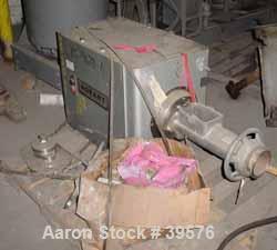 Used Hobart Stuffer, Model 4146. Galvanized Construction. Stainless steel sanitary product screw, 3" diameter screw x 18-1/2" long. Temp range 50 deg C. Start/stop switch. 4" wide x 6-1/4" long produ...