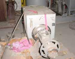 Used Hobart Stuffer, Model 4146. Galvanized Construction. Stainless steel sanitary product screw, 3" diameter screw x 18-1/2" long. Temp range 50 deg C. Start/stop switch. 4" wide x 6-1/4" long produ...