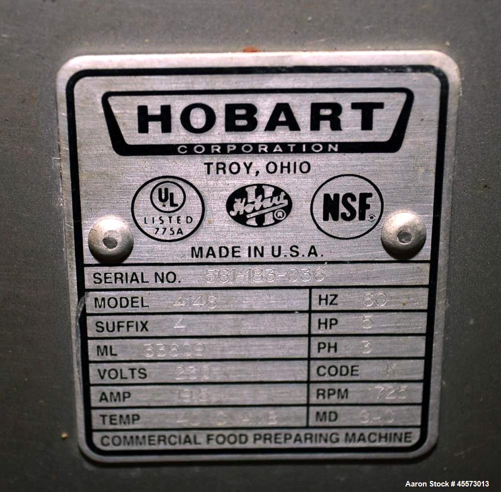 Used Hobart Stainless Steel Meat Grinder, Model 4146