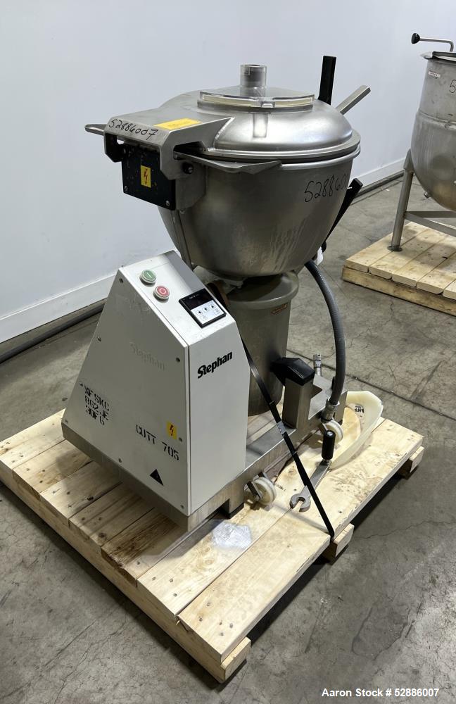 Used- Hobart Stephan Universal Cutter Mixer, Model VCM44, 304 Stainless Steel. 45 Liter bowl capacity. Approximately 19-1/2"...