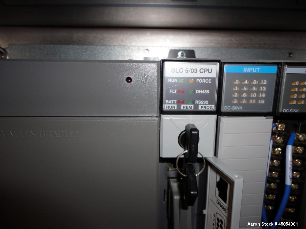 Used NuTEC Manufacturing Hydraulic Provatec 745 Patty Forming Machine. Approximately 15 to 65 strokes per minute, varies on portion size. Has hopper capacity of 400 pounds, usable mold plate area 16"...