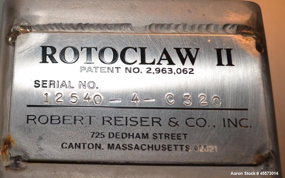 Used Reiser Rotoclaw II Stainless Steel Frozen Meat Block Breaker Flaker