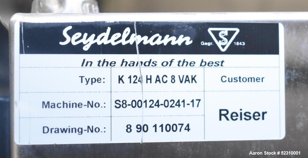 Unused- Seydelmann K 124 Vacuum-Cooking-Cutter, Model K 124 H AC8 VAK, 120 Liter capacity. Vacuum and cook capacity. All sta...