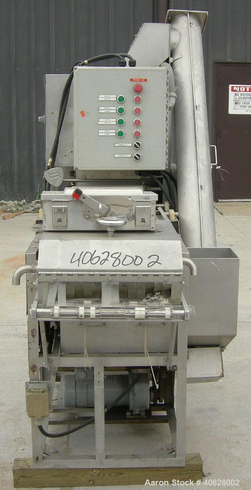Used- Stein Breading Applicator, Model MC3, 304 stainless steel. Approximate breader capacity 30-50 pounds. 17'' wide x 45''...