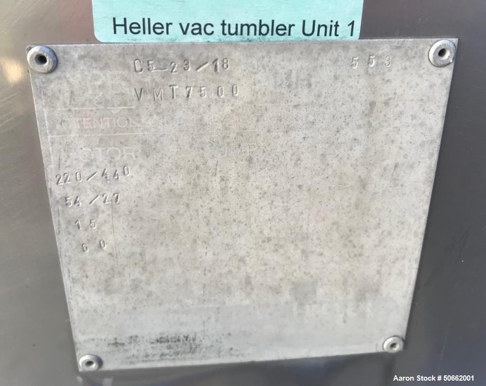 Used Heller Vacuum Tumbler, Model VMT 7500 Marinator