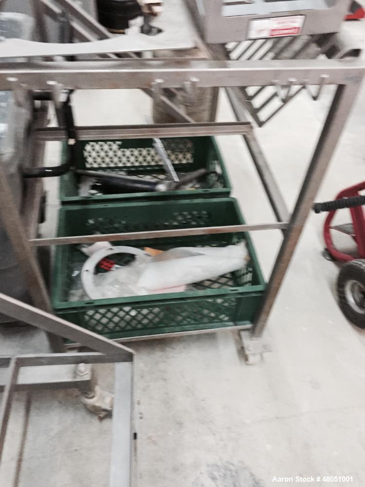 Used Vemag Vacuum Filling / Stuffer. Model HP15(E), USDA / Dairy design with 250 Liter, stainless steel, hopper, built in vacuum system. 5" Inlet/ inline grinder with automatic separating. Jacketed c...