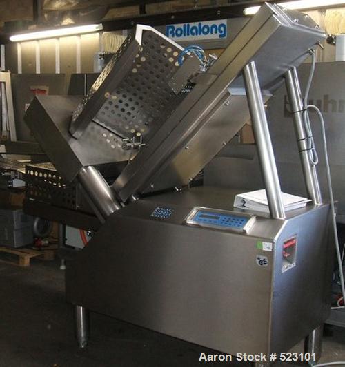 USED: Weber CCS 5000 computer slicer. Product area 9.85" x 5.3" x39.37" (250 x 135 x 1000mm). Max 500 slices per minute. Includes 2spare blades, 1 spare gripper box, blade sharpener Weber MGS 460.