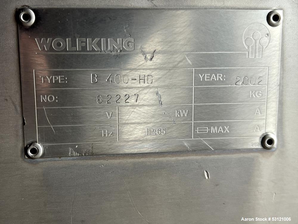 Used Wolfking Meat Grinder – 200 HP, Carbon Steel Crushing Screw