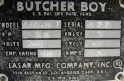 Used Butcher Boy Meat Grinder, Model A56.HF, 304 stainless steel. Top tray 49 1/2