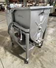Used Hollymatic Mixer Grinder, Model 180A , 304 Stainless Steel construction. 225lbs Capacity hopper, #52 grinder head. Approximate 23-3/4