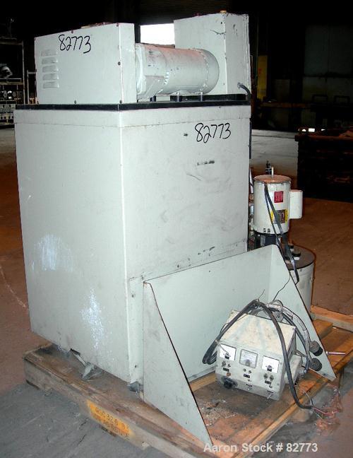 USED: C W Brabender horizontal two roll prep mill, model PM2000. (2) 4" diameter x 8" wide chrome plated cored rolls. Operating volume approx 250 ml. Adjustable end guides, (1) knee safety, (1) knife...