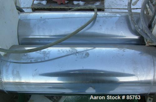 Used Ross Horizontal Two Roll Mill, Model 9X24. (2) 9" diameter x 24" wide chrome plated cored rolls, (1) roll cracked. Adjustable end guides, (2) knee safeties, bottom drip pan. Manual roll adjustme...