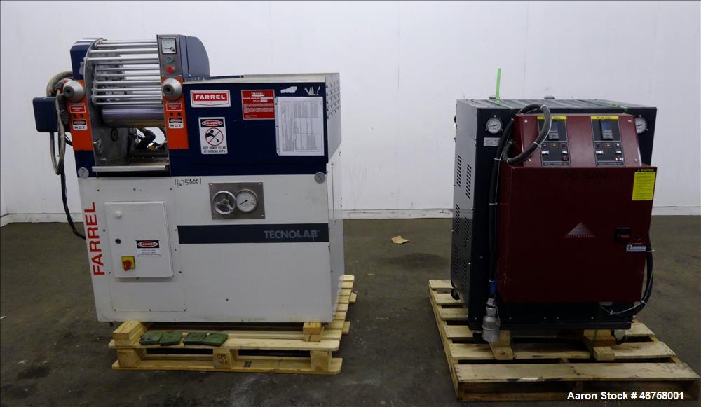 Used Farrel 2 Roll Mill and Hot Oil Heater