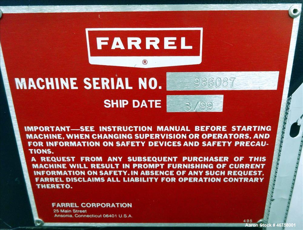 Used Farrel 2 Roll Mill and Hot Oil Heater
