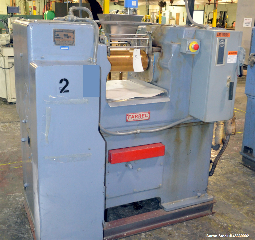 Used Farrel Model F-521-AC Horizontal Two Roll Lab Mill