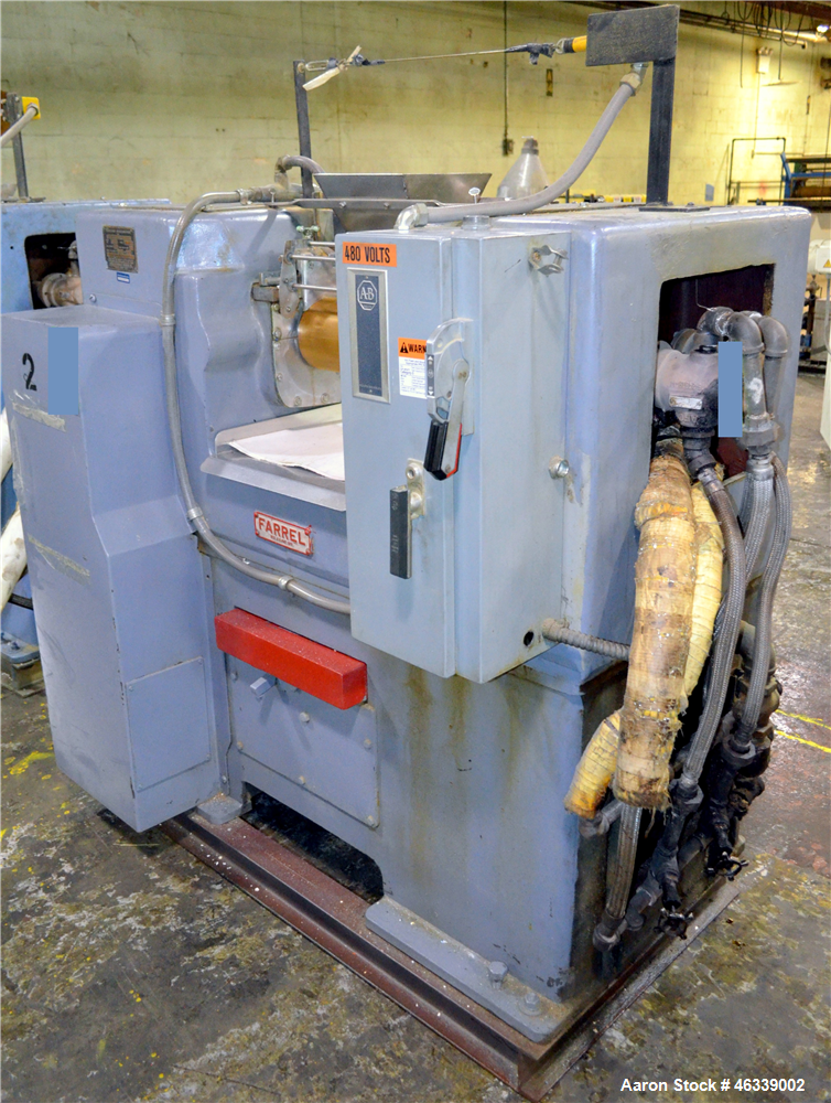 Used- Farrel Model F-521-AC Horizontal Two Roll Lab Mill