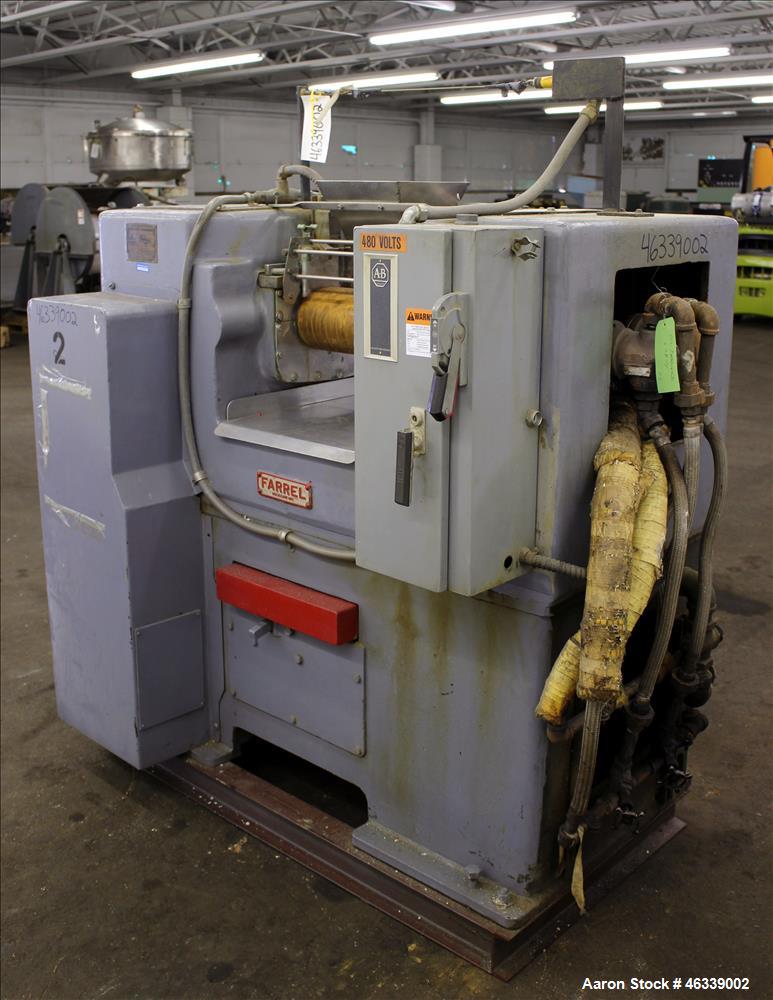 Used- Farrel Model F-521-AC Horizontal Two Roll Lab Mill