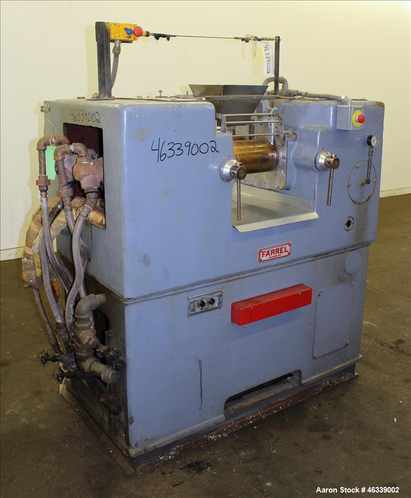 Used- Farrel Model F-521-AC Horizontal Two Roll Lab Mill