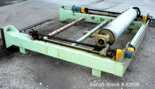 USED: Farrell horizontal two roll mill, (2) 22" diameter x 60" wide iron cored rolls. Operating temp approximately 200 deg F, adjustable end guides, bottom drip pan, manual roll adjustment, 75-125 po...